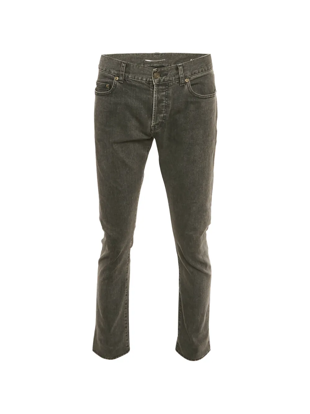 Saint Laurent Pre-Owned denim straight-leg jeans - Grigio