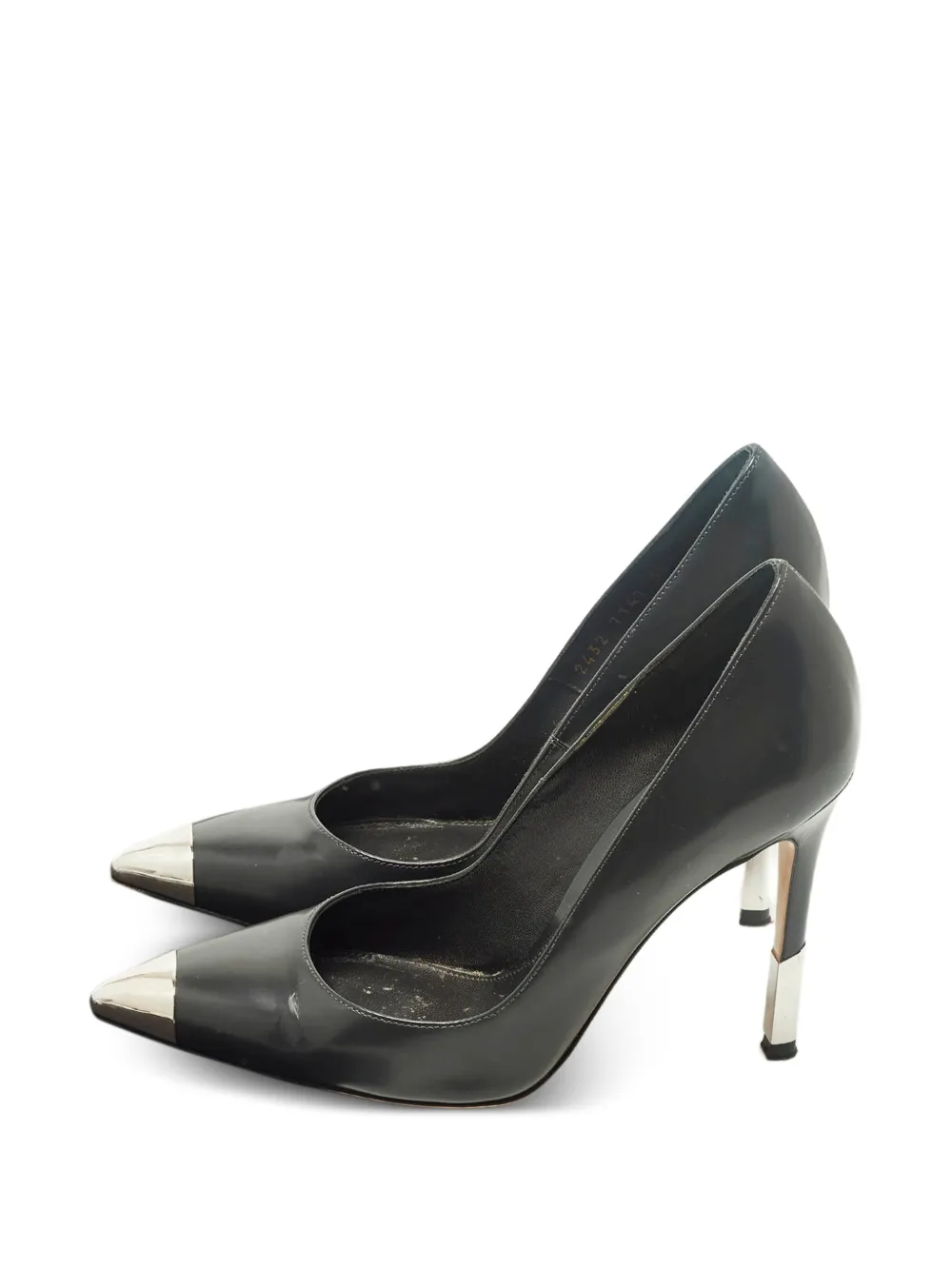 Gianvito Rossi pointed-toe leather pumps - Schwarz