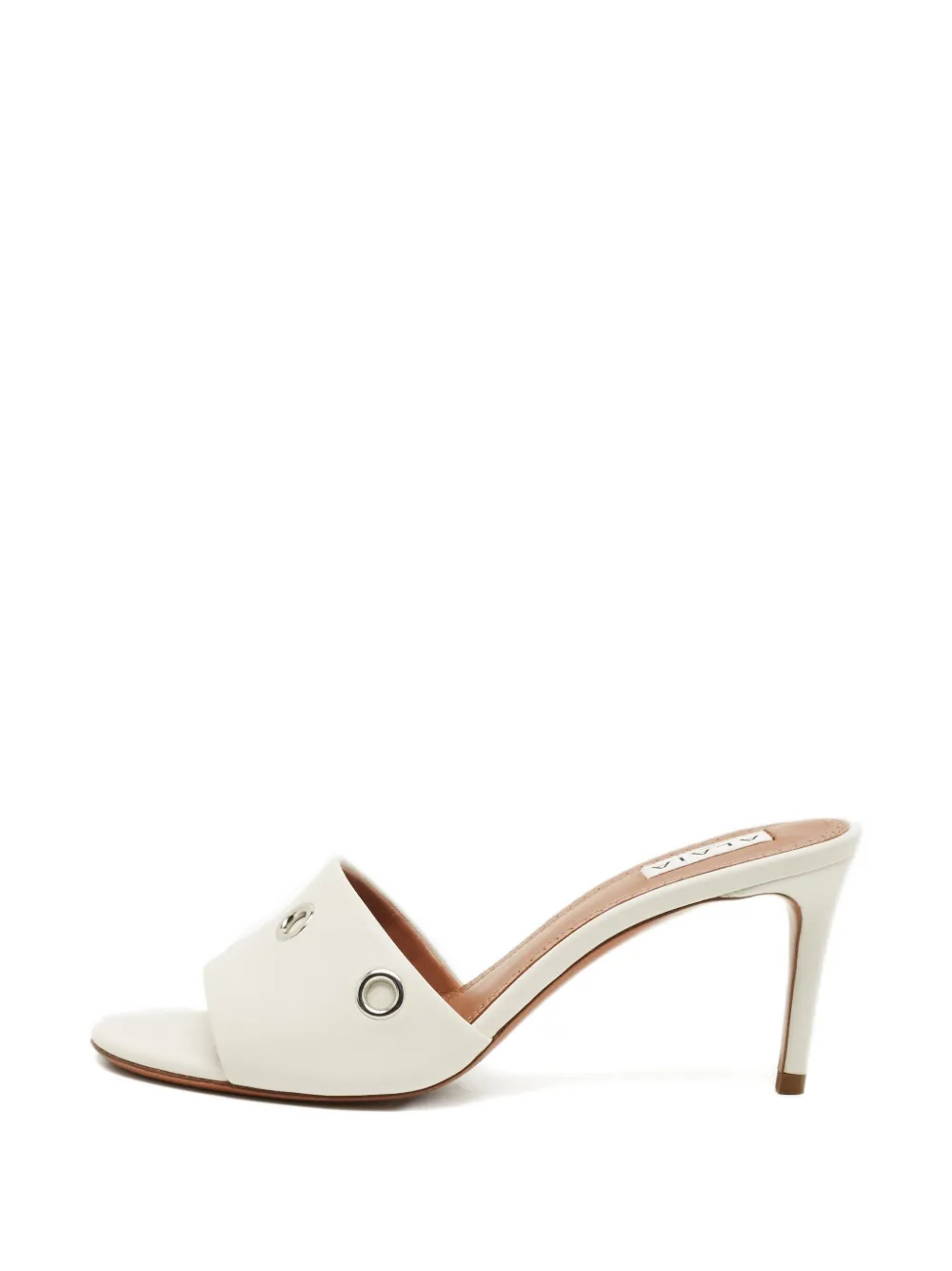 Alaïa Pre-Owned Oeillets leather mules - Bianco