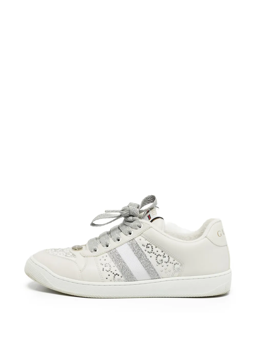 Gucci Pre-Owned crystal-embellished sneakers - Bianco