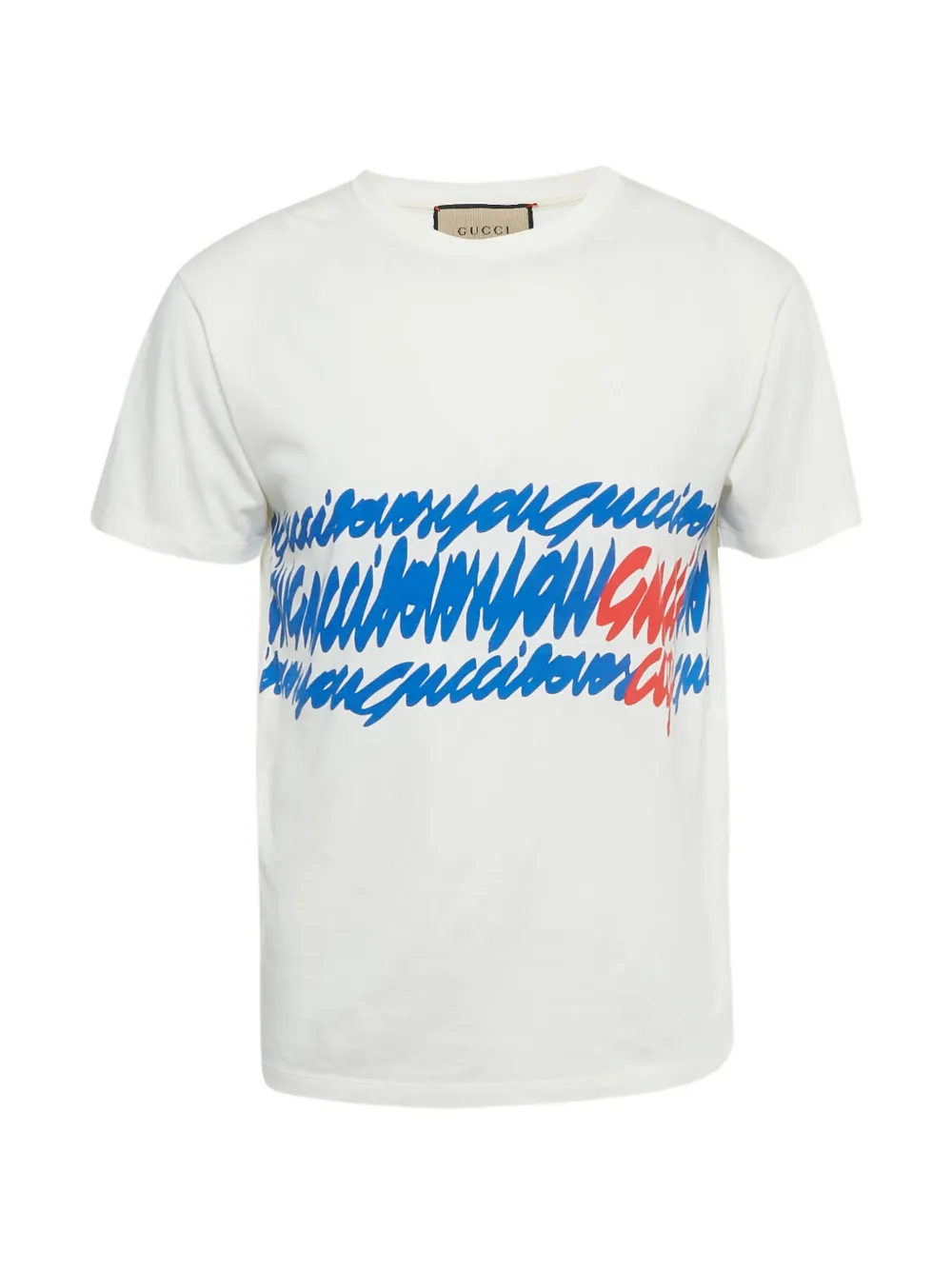 Gucci Pre-Owned jersey graphic-print T-shirt - Bianco