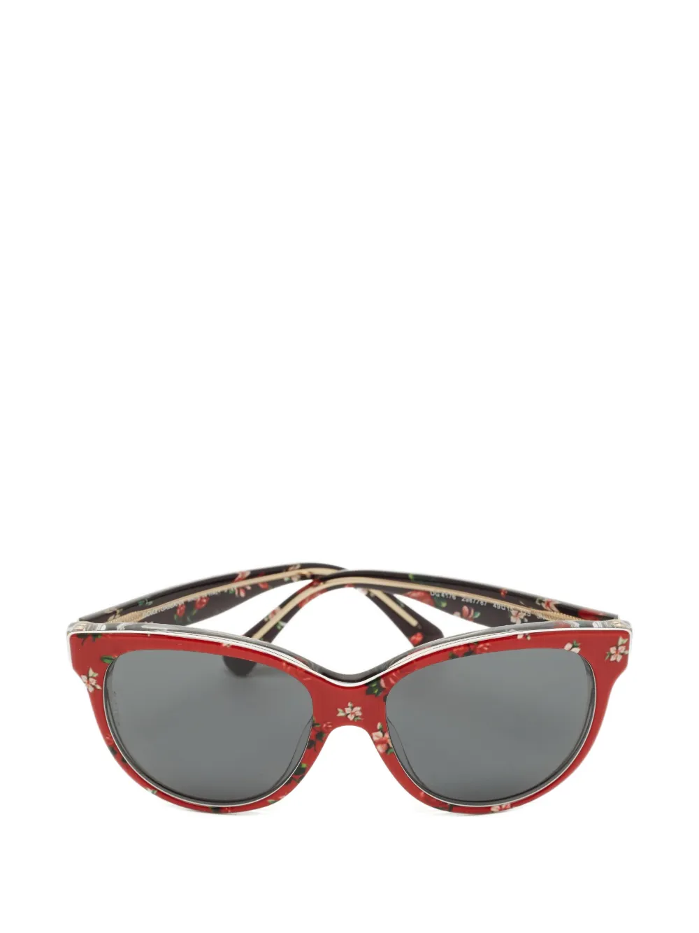 Dolce & Gabbana Pre-Owned floral-frame sunglasses - Rosso