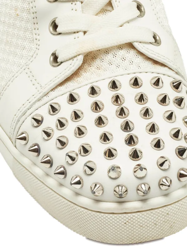 Christian Louboutin スニーカー ホワイト Loubishark - Sneakers - Calf leather, neoprene and rubber - White