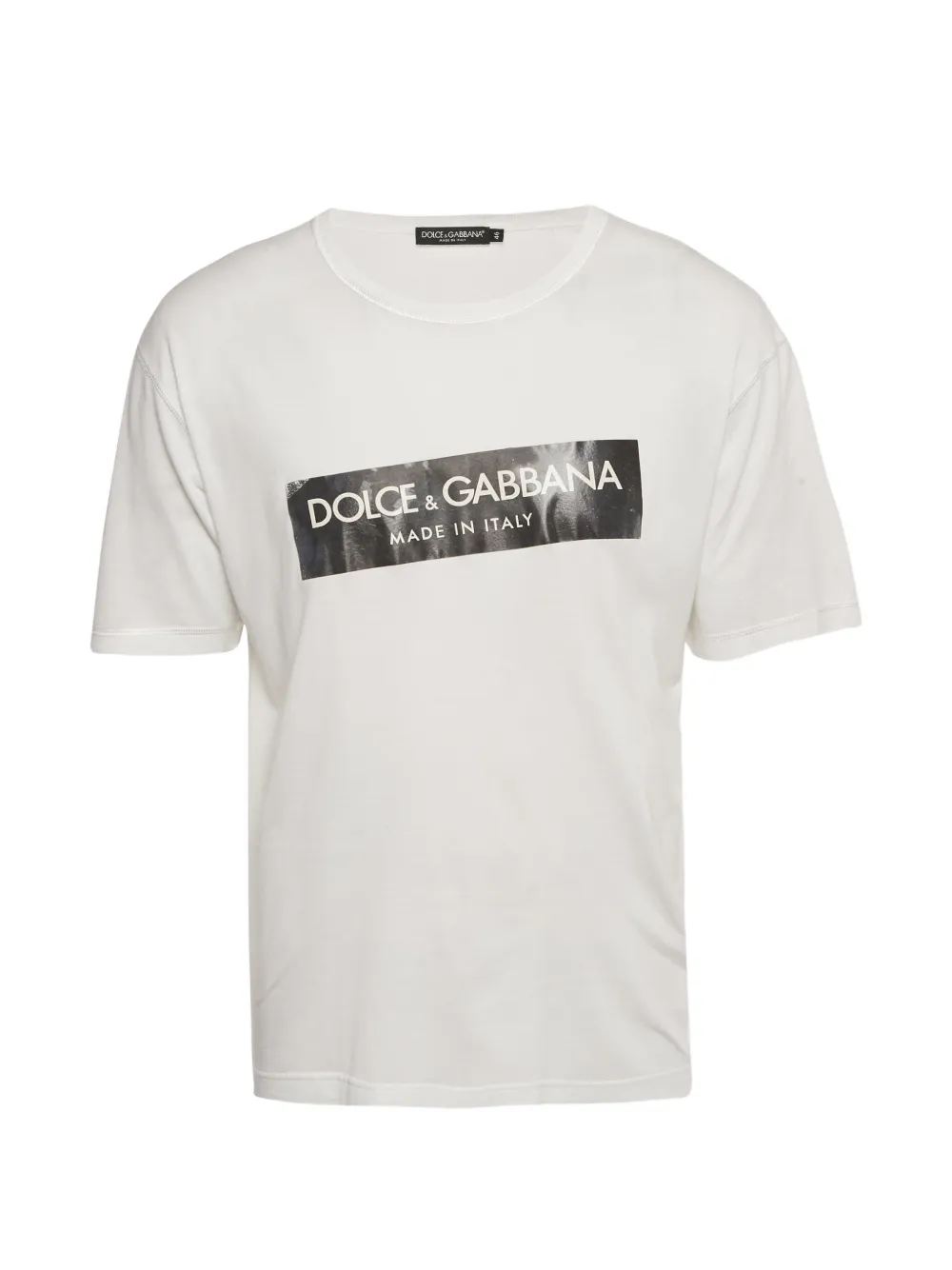 Dolce & Gabbana Pre-Owned logo-print crew-neck T-shirt - Bianco