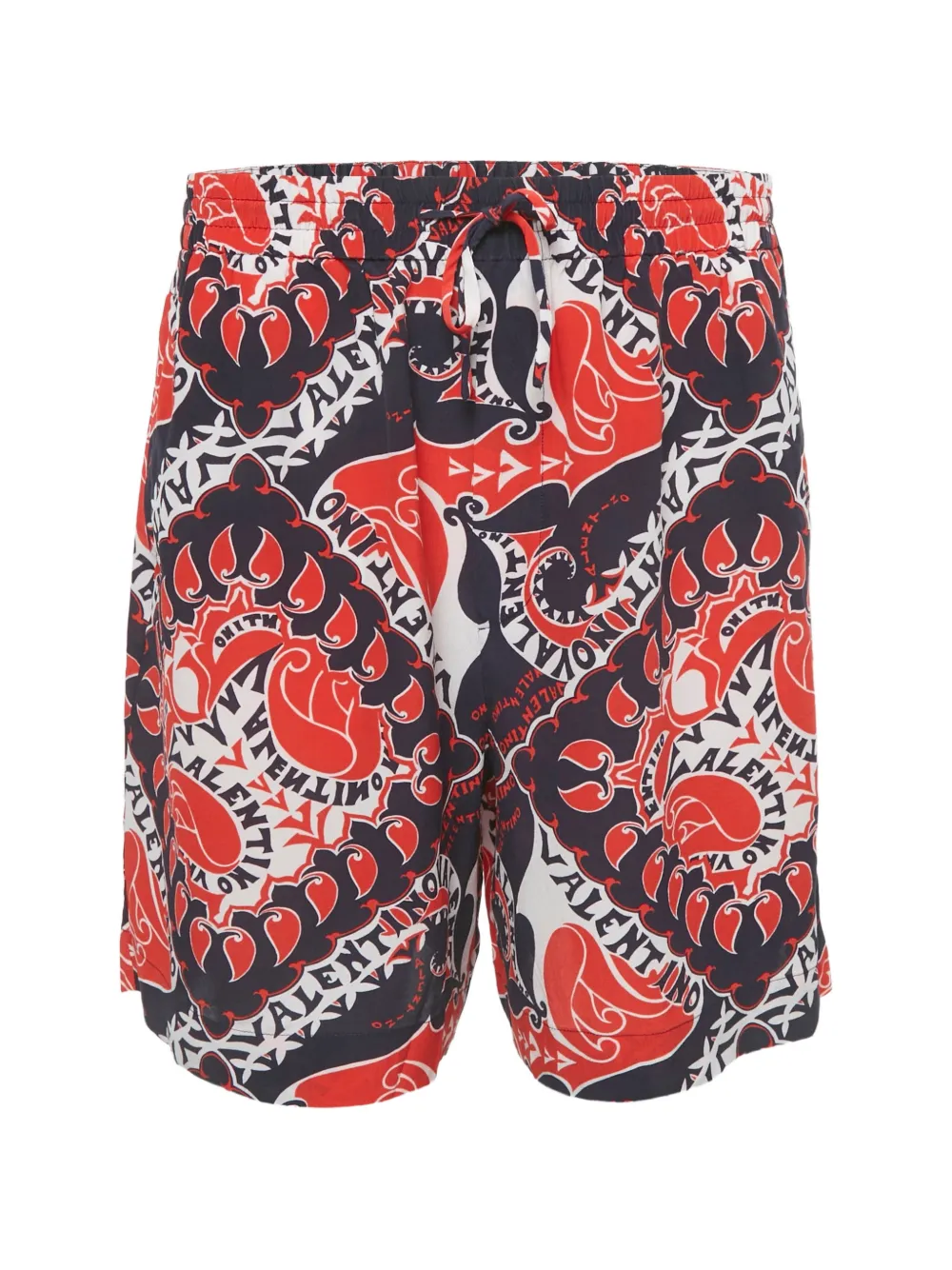 Valentino Pre-Owned silk printed shorts - Rot