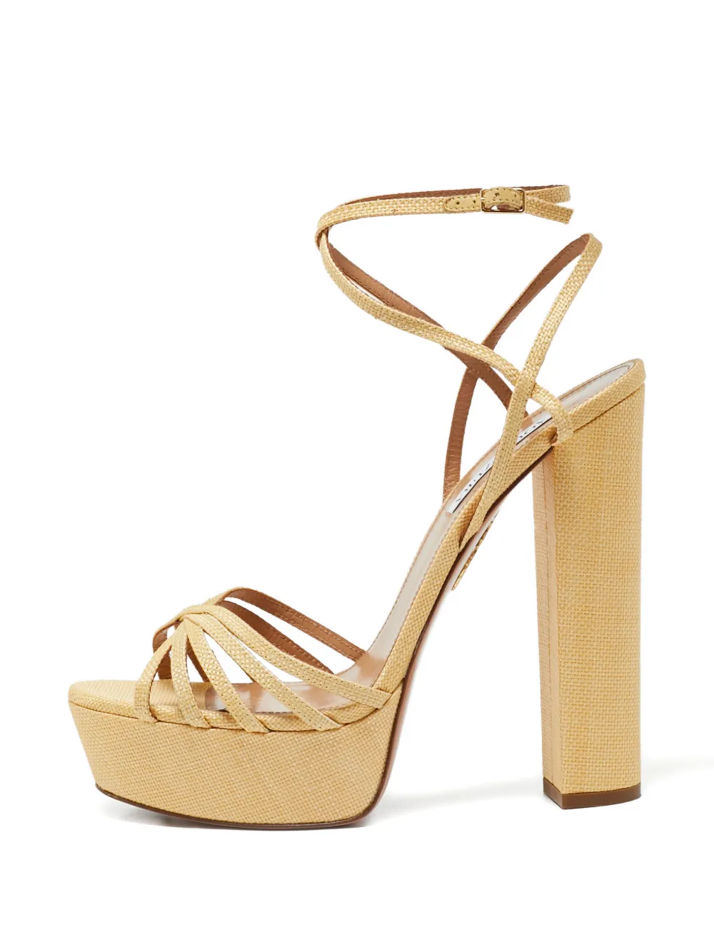 Aquazzura crossover platform sandals - Nude