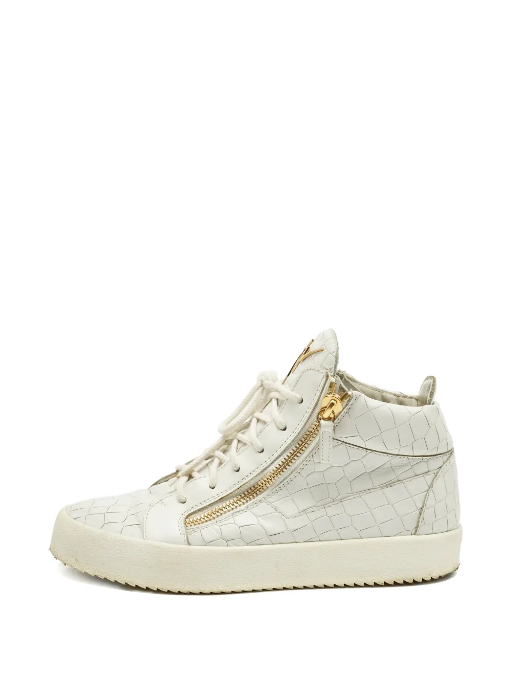 Giuseppe Zanotti Kriss embossed leather sneakers - Bianco