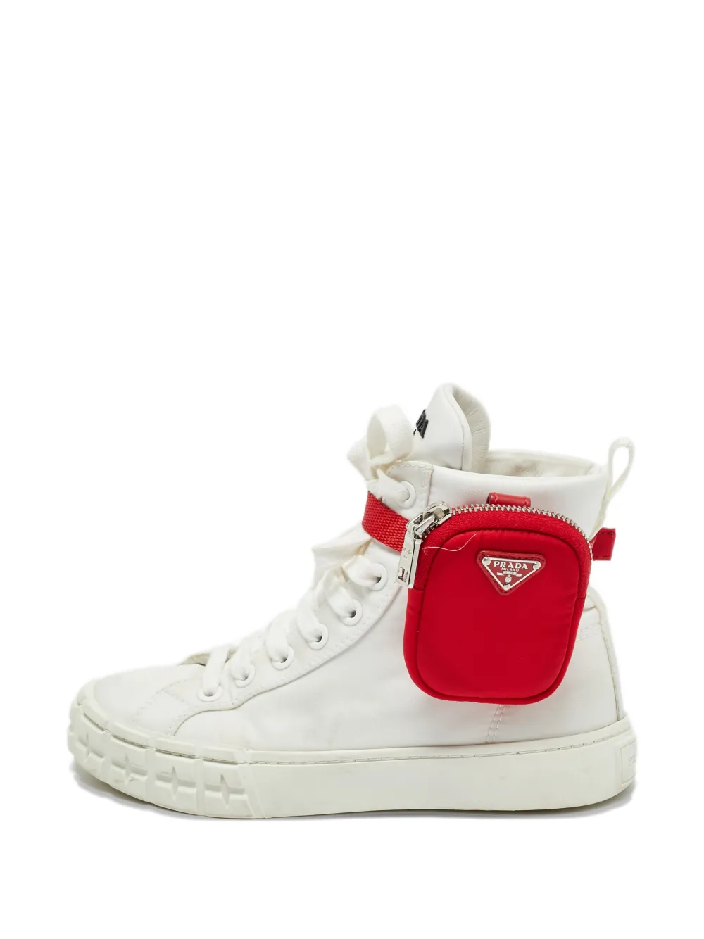 Prada Pre-Owned lace-up fastening sneakers - Bianco