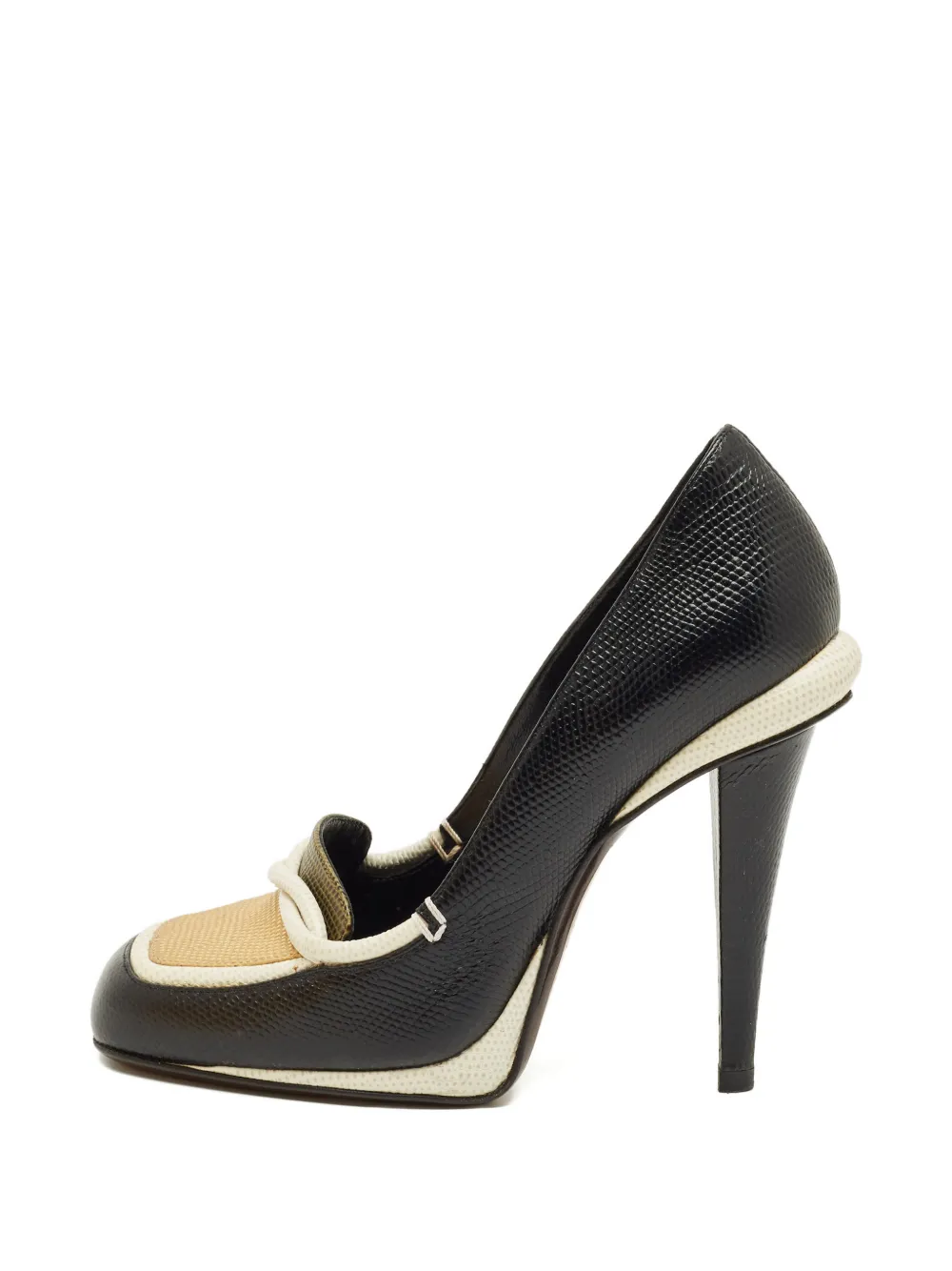 Fendi Pre-Owned lizard-embossed pumps - Schwarz