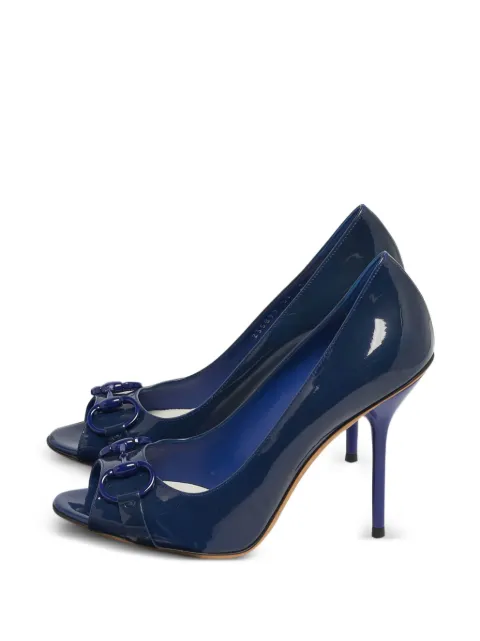 Gucci Pre-Owned leather peep-toe pumps