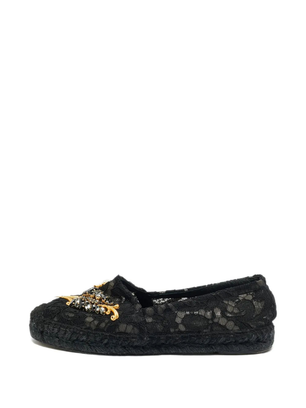 Dolce & Gabbana Pre-Owned lace espadrille - Nero