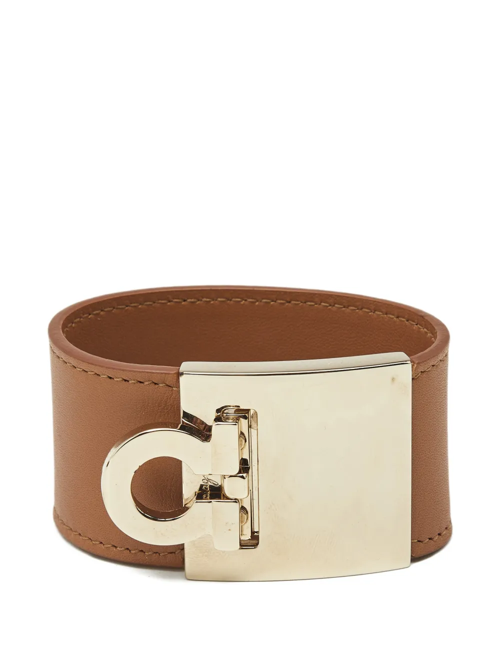 Ferragamo Pre-Owned gancini leather bracelet - Oro