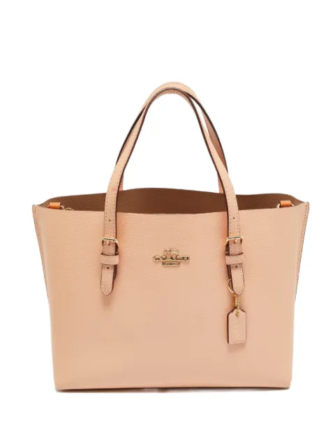 Coach Mollie adjustable handle leather tote bag