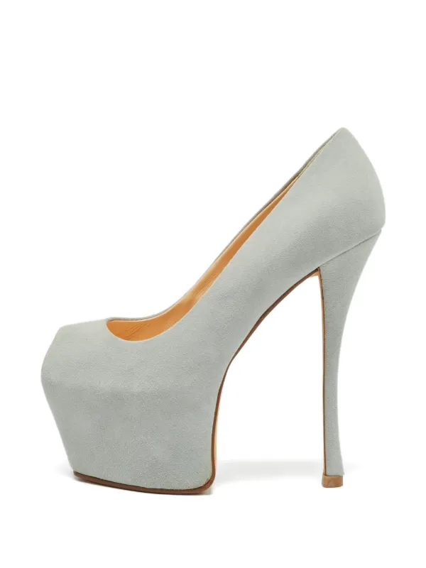 靴 Vintage Giuseppe Zanotti Heel Pumps Giuseppe Zanotti Vintage Liza Platform peep-toe Pumps | Grey