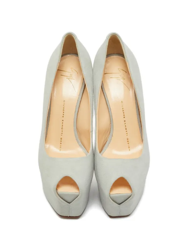 Giuseppe Zanotti Vintage Liza Platform peep-toe Pumps | Grey