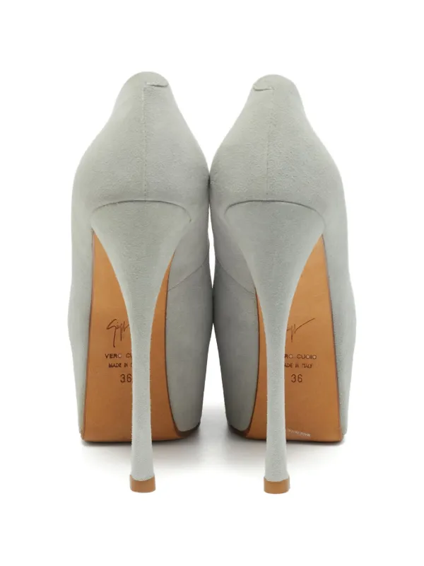 Giuseppe Zanotti Vintage Liza Platform peep-toe Pumps | Grey