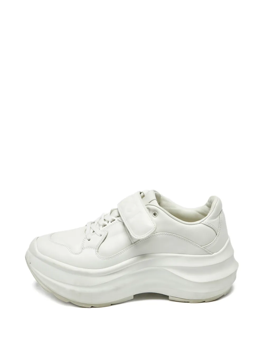 Gucci Pre-Owned leather platform sneakers - Bianco