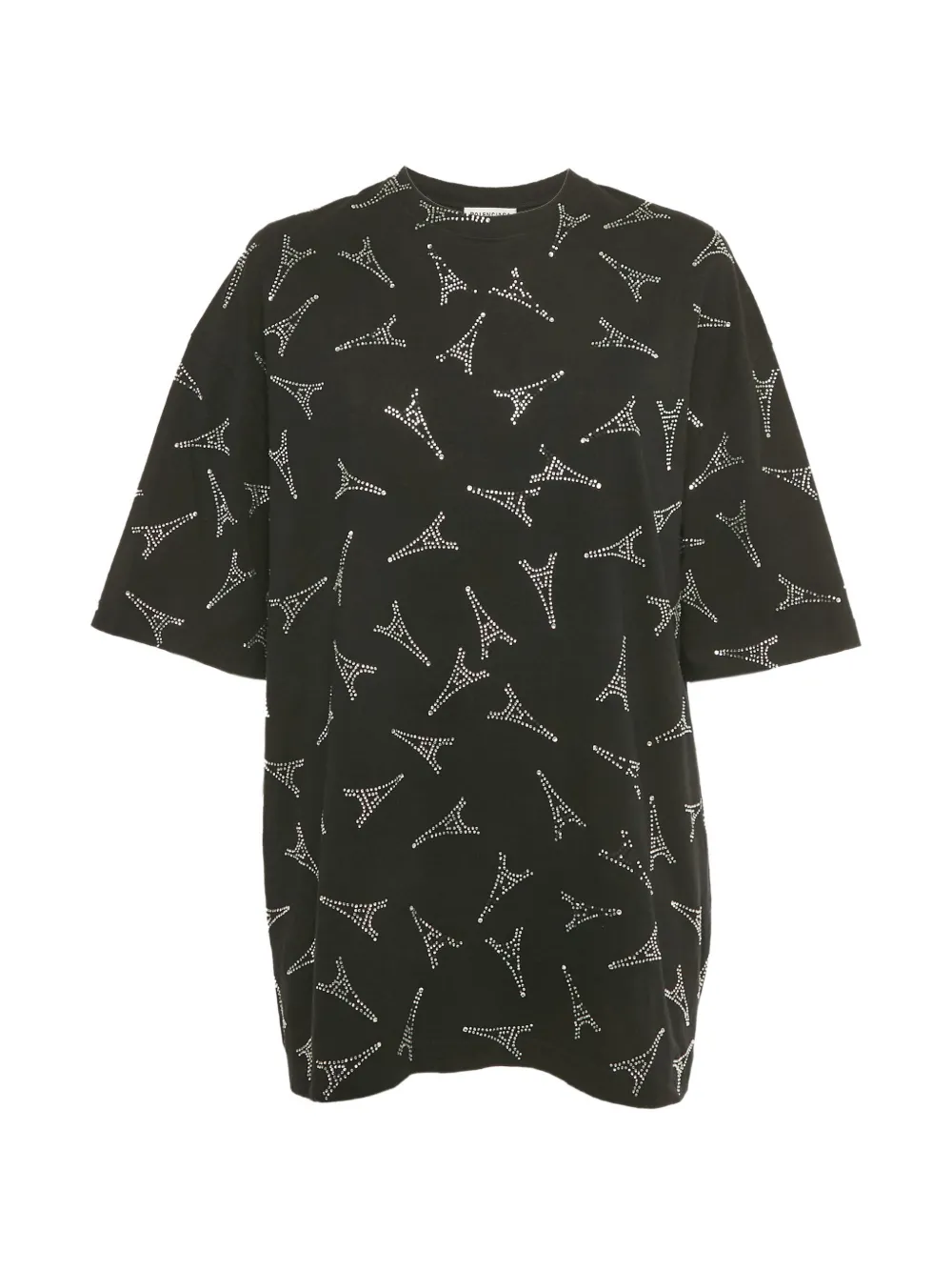 Pre-owned Balenciaga Crystal-embellishment Top In Black