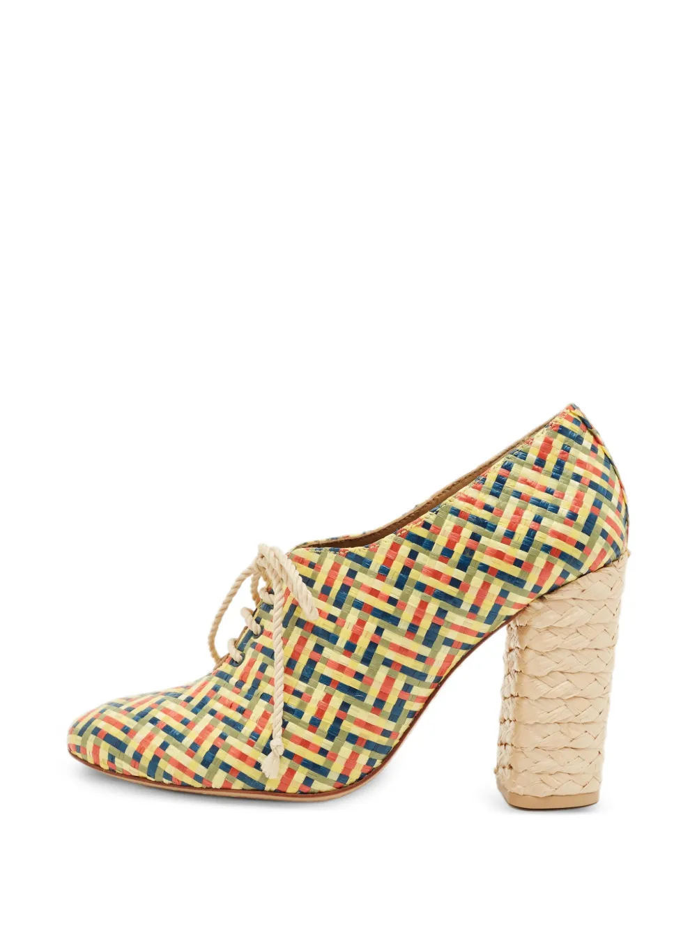 Tory Burch Fabienne woven straw pumps - Gelb