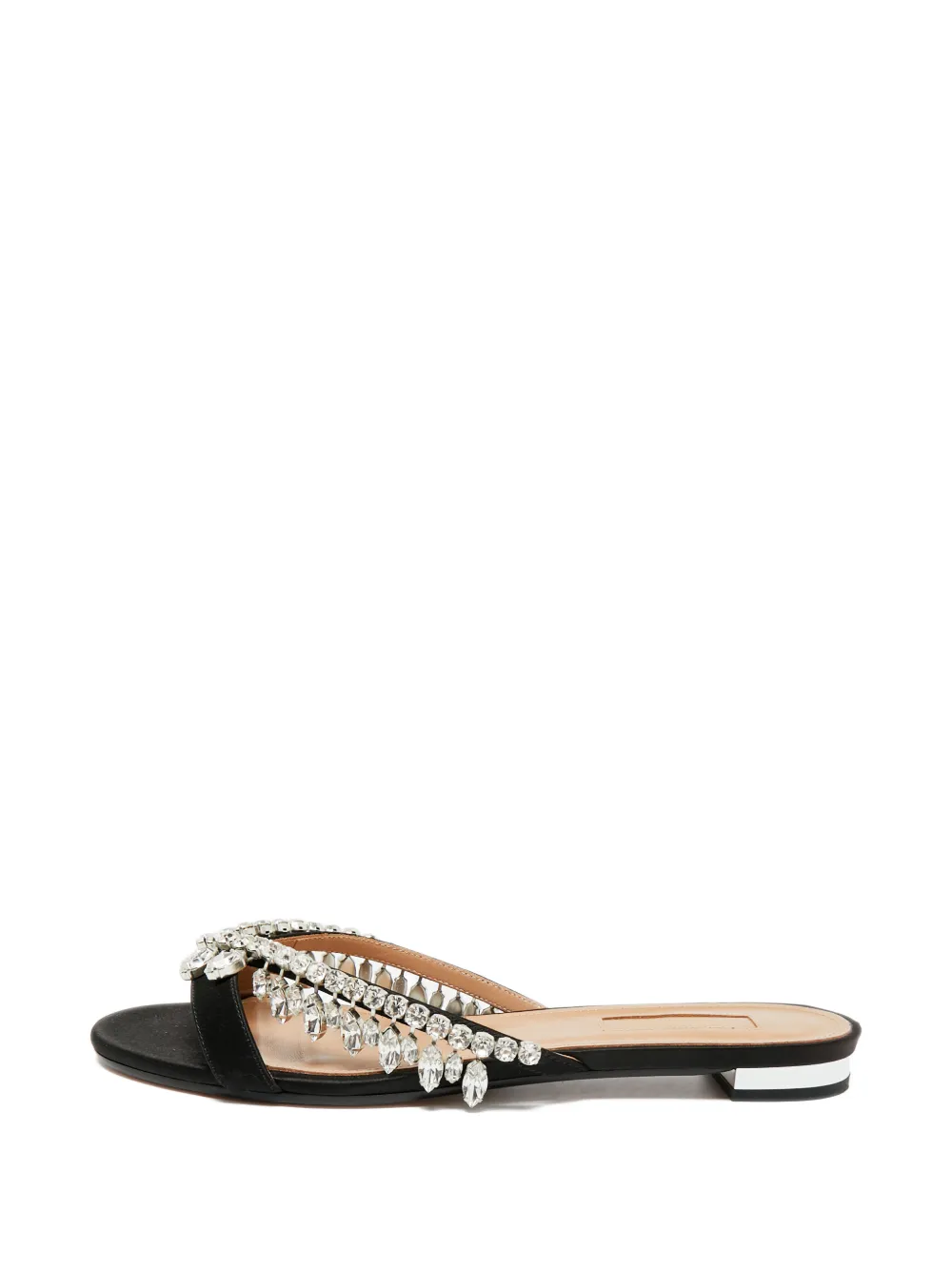 Aquazzura crystal-embellishment sandals - Schwarz