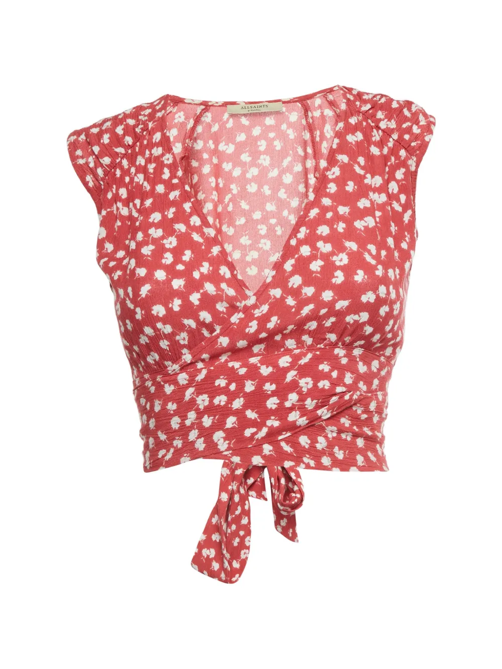 AllSaints floral wrap crop top - Rosa
