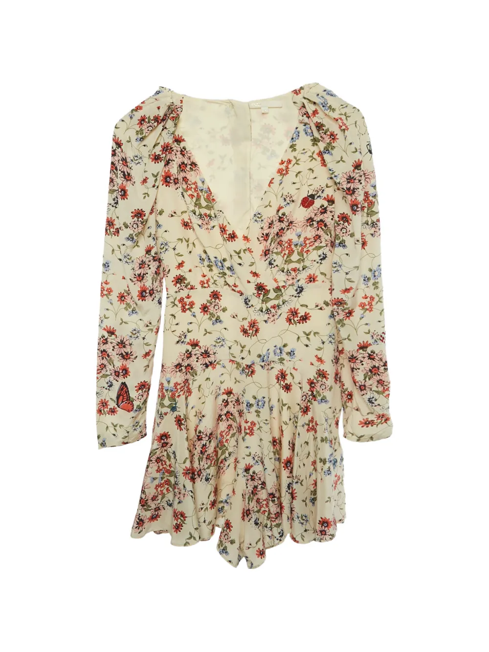 Maje silk floral-print mini dress - Toni neutri
