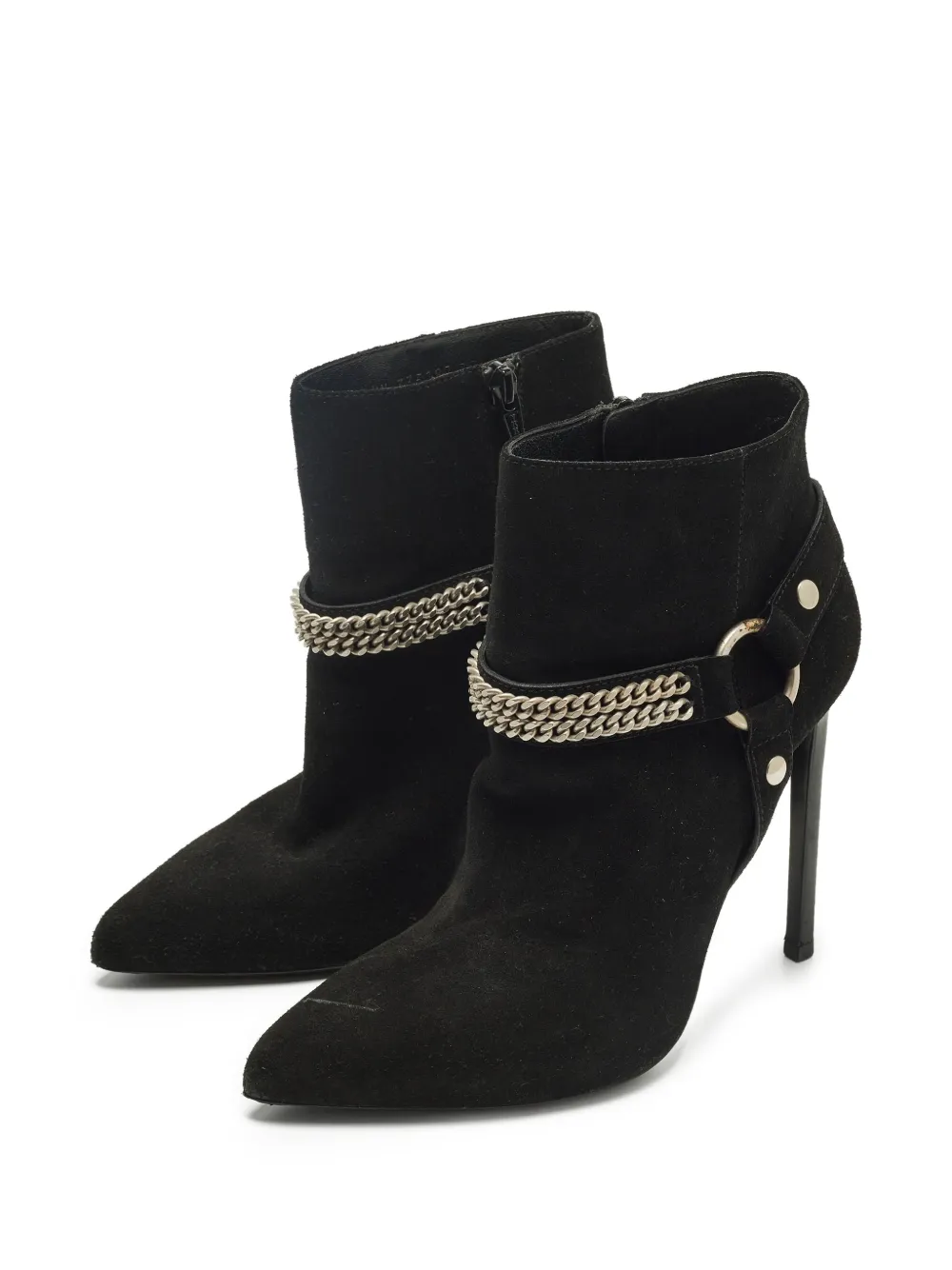 Saint Laurent Pre-Owned chain-embellishment boots - Nero