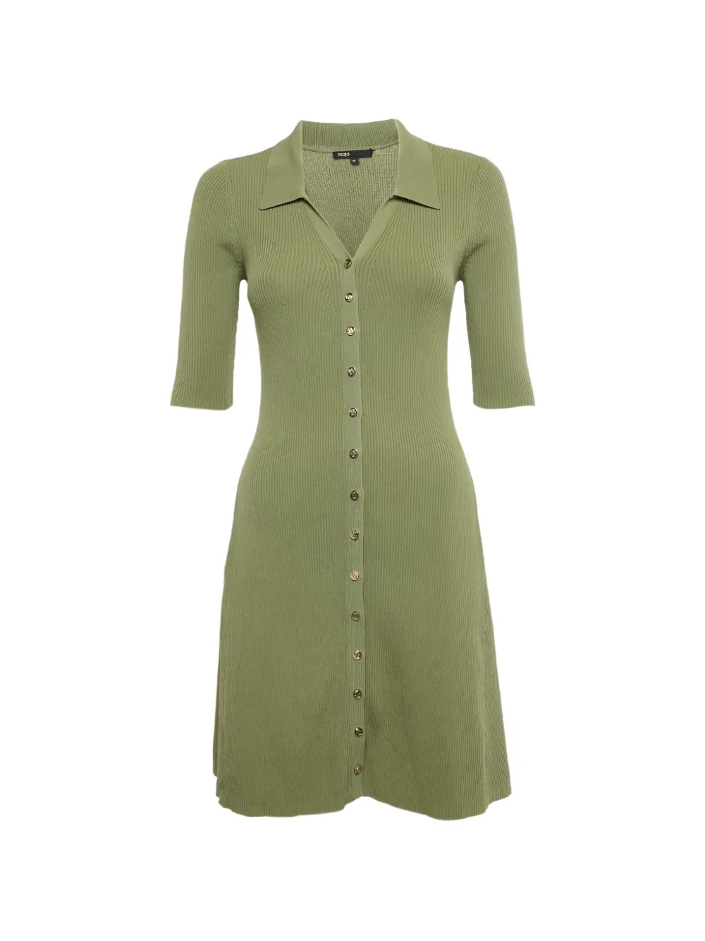 Maje button mini dress - Verde
