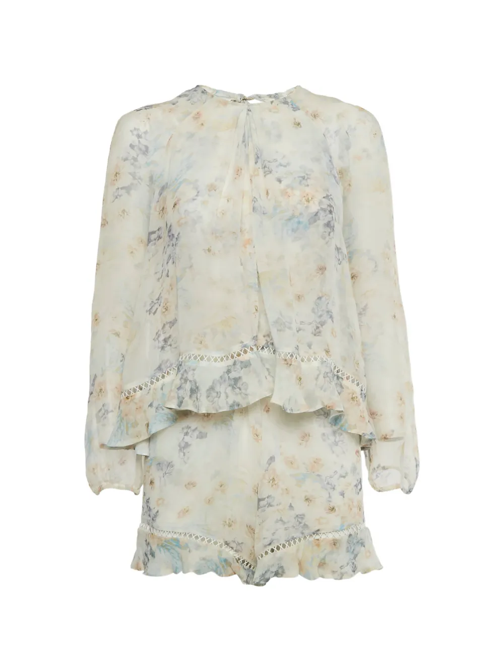 ZIMMERMANN silk playsuit - Toni neutri
