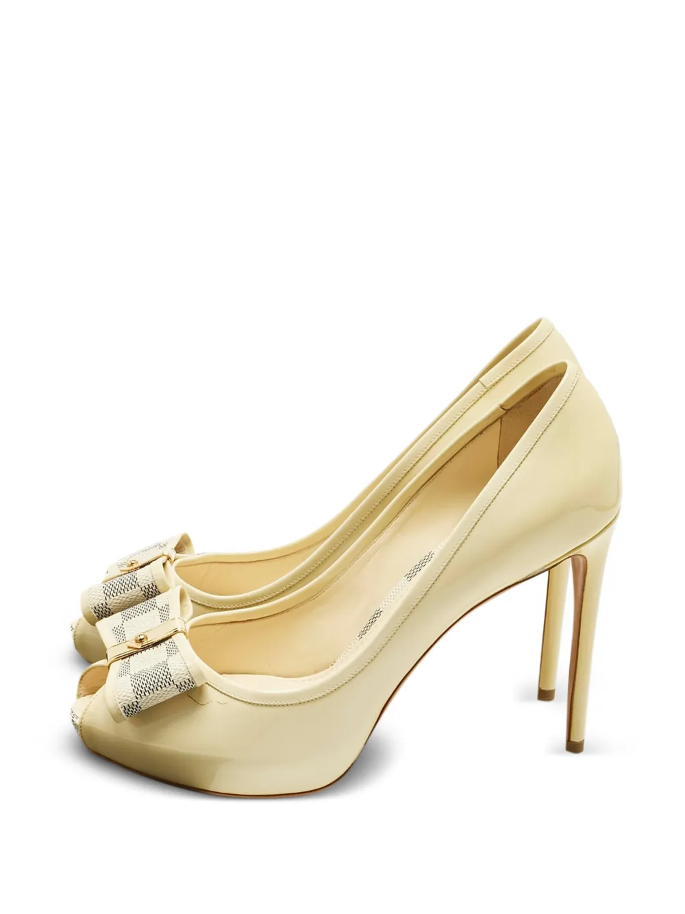 Louis Vuitton Pre-Owned peep-toe bow pumps - Toni neutri