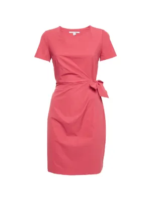 strapless open back dress Maison Tara 95788M - Short Puff Sleeve A-Line Formal Dress 4 / Fuchsia main image 1