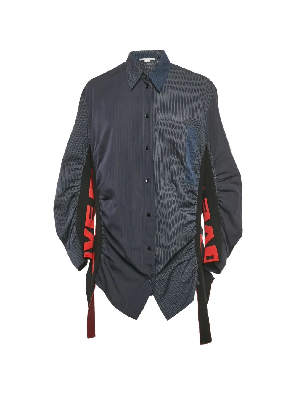 Stella McCartney Pre-Owned pinstriped panel top - Blu