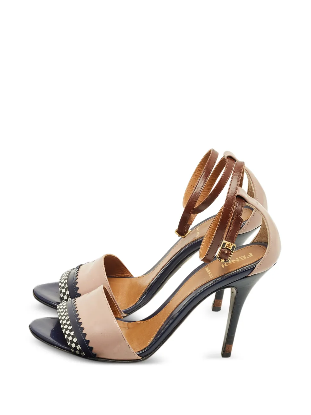 Fendi Pre-Owned leather ankle-strap sandals - Toni neutri