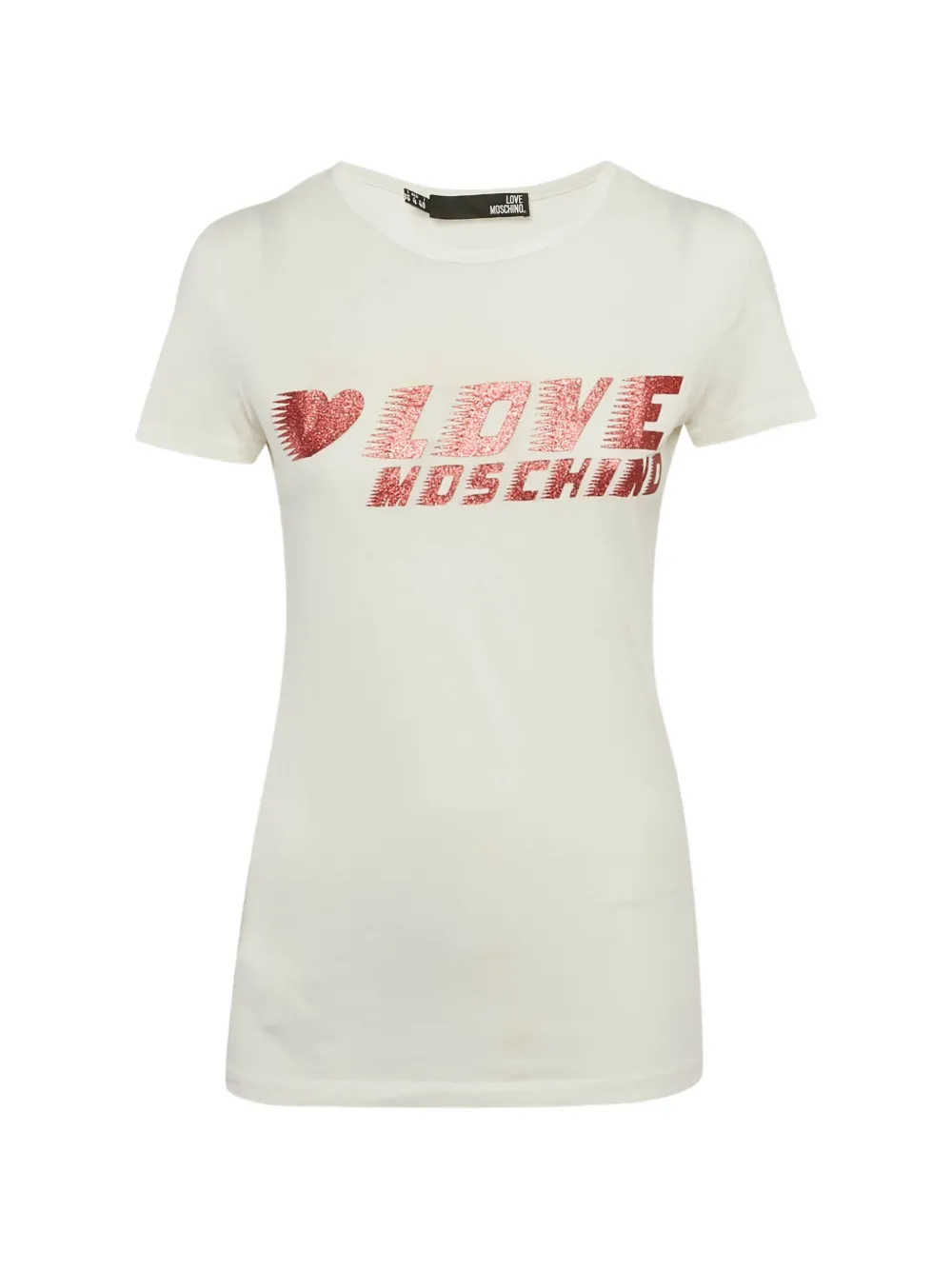 Love Moschino logo-embellished T-shirt - Bianco