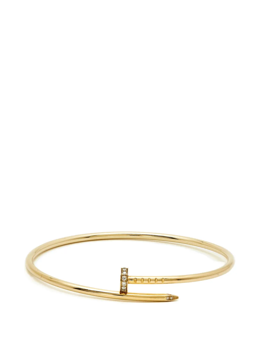 Pre-owned Cartier Juste Un Clou Diamond Bracelet In Gold