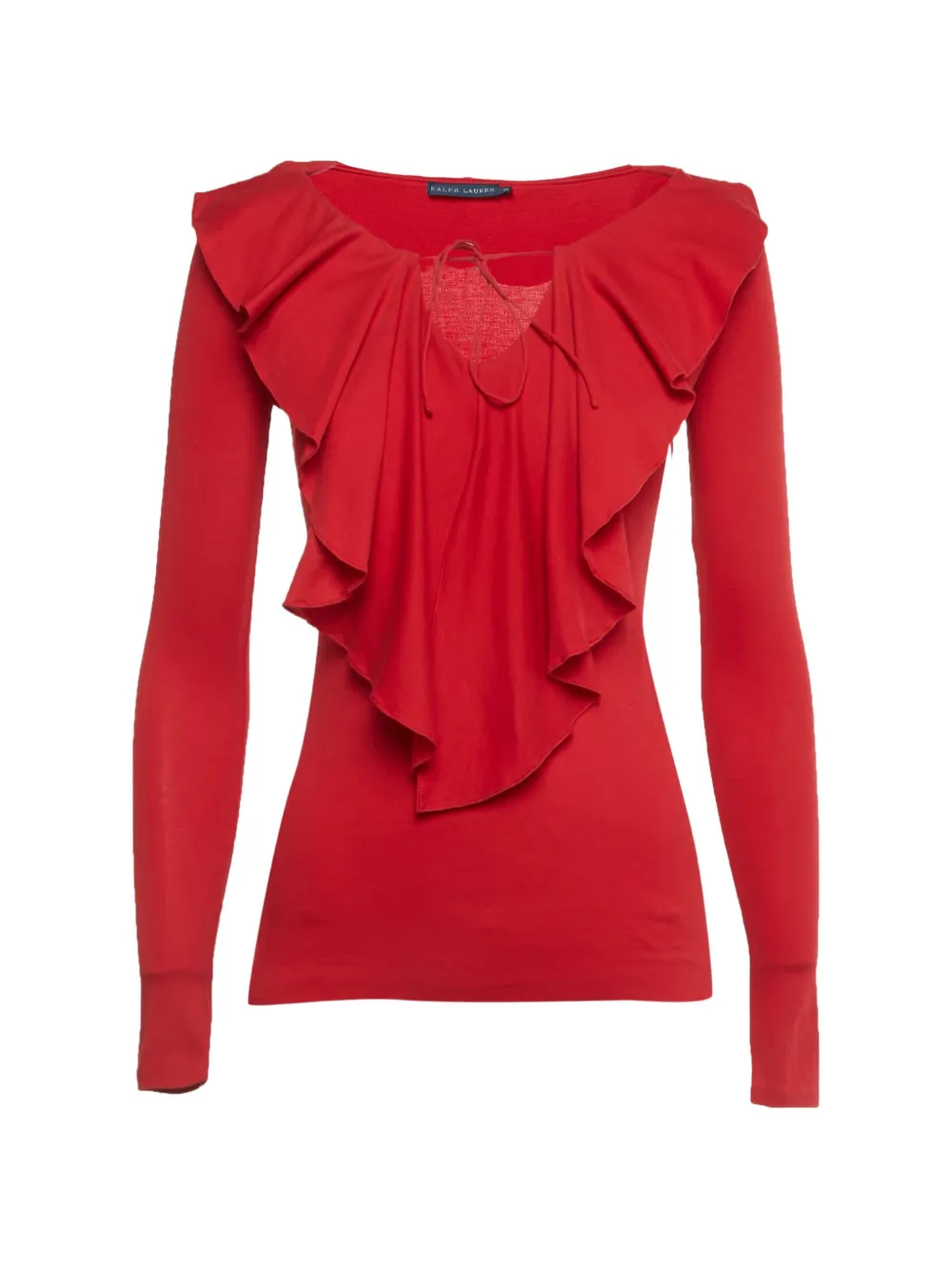 Polo Ralph Lauren Vintage ruffled long-sleeves top - Rosso