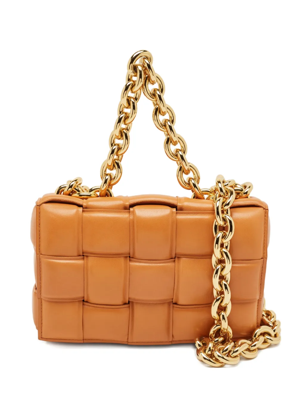 Bottega Veneta Pre-Owned cassette chain leather shoulder bag - Marrone