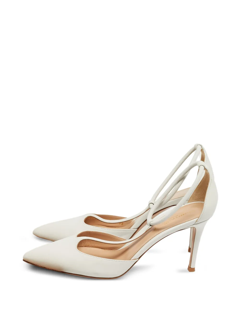 Gianvito Rossi leather pointed-toe pumps - Weiß