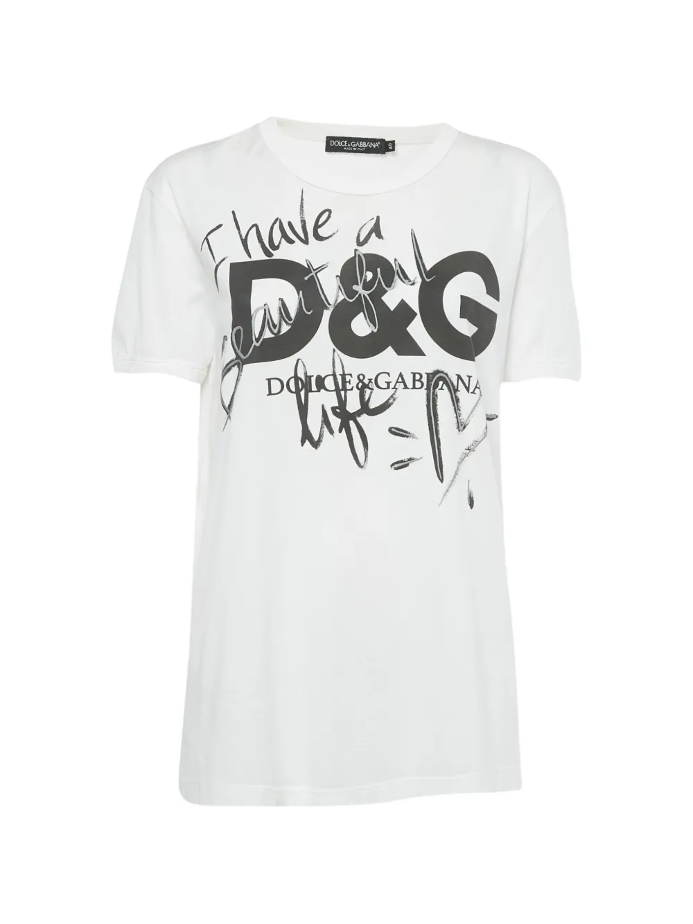 Dolce & Gabbana Pre-Owned graphic-print T-shirt - Bianco