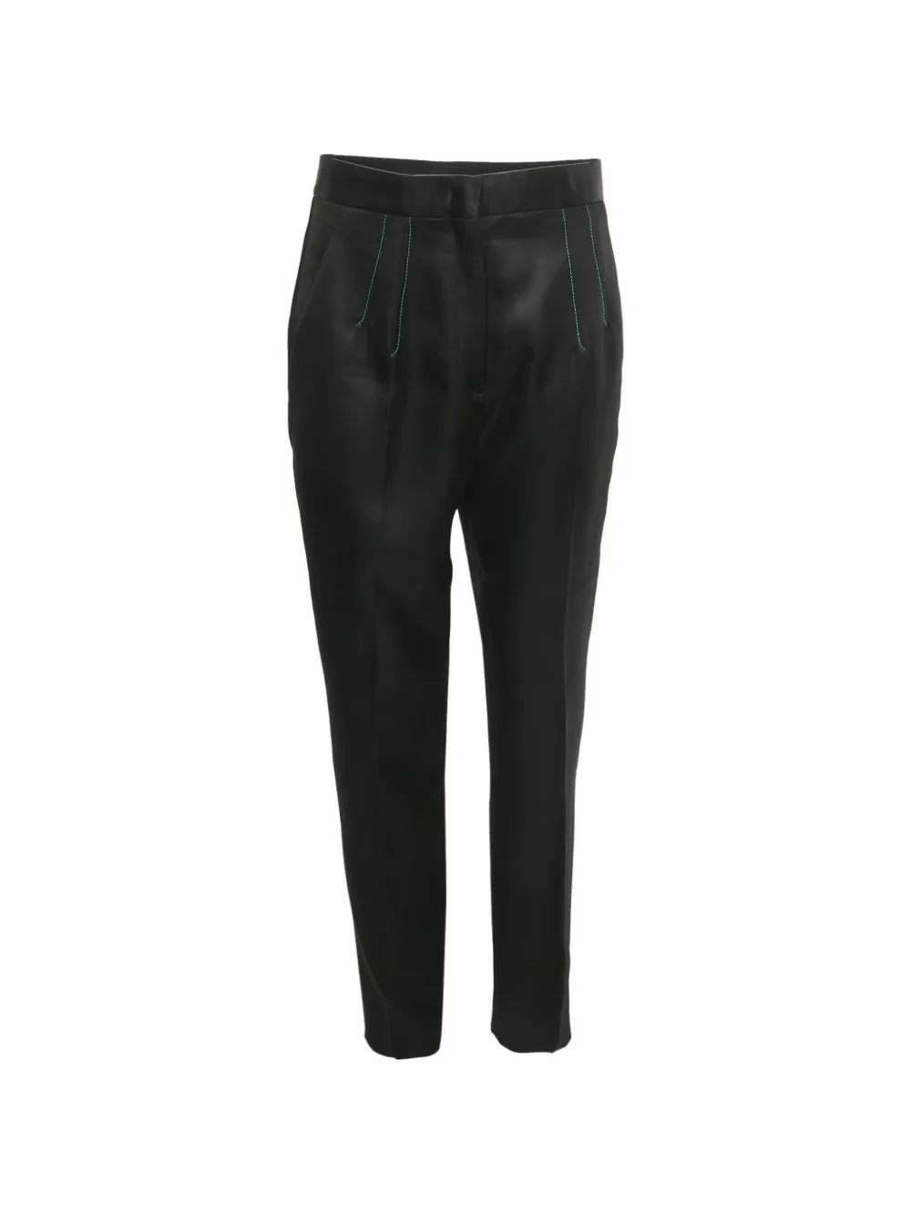 Pre-owned Pucci Contrast-stitch Trousers In Black