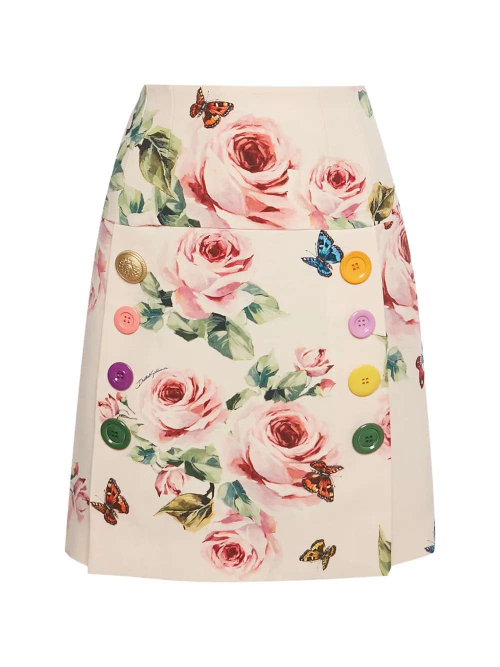 Dolce & Gabbana Pre-Owned floral-print mini skirt - Toni neutri