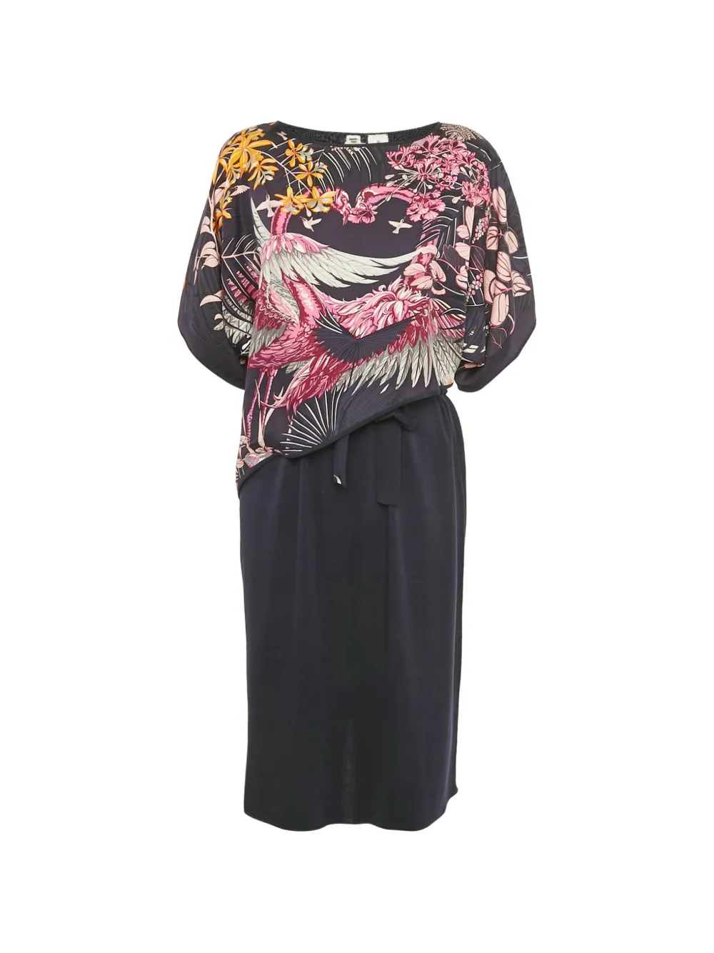 Hermès Pre-Owned floral-print dress - Blu