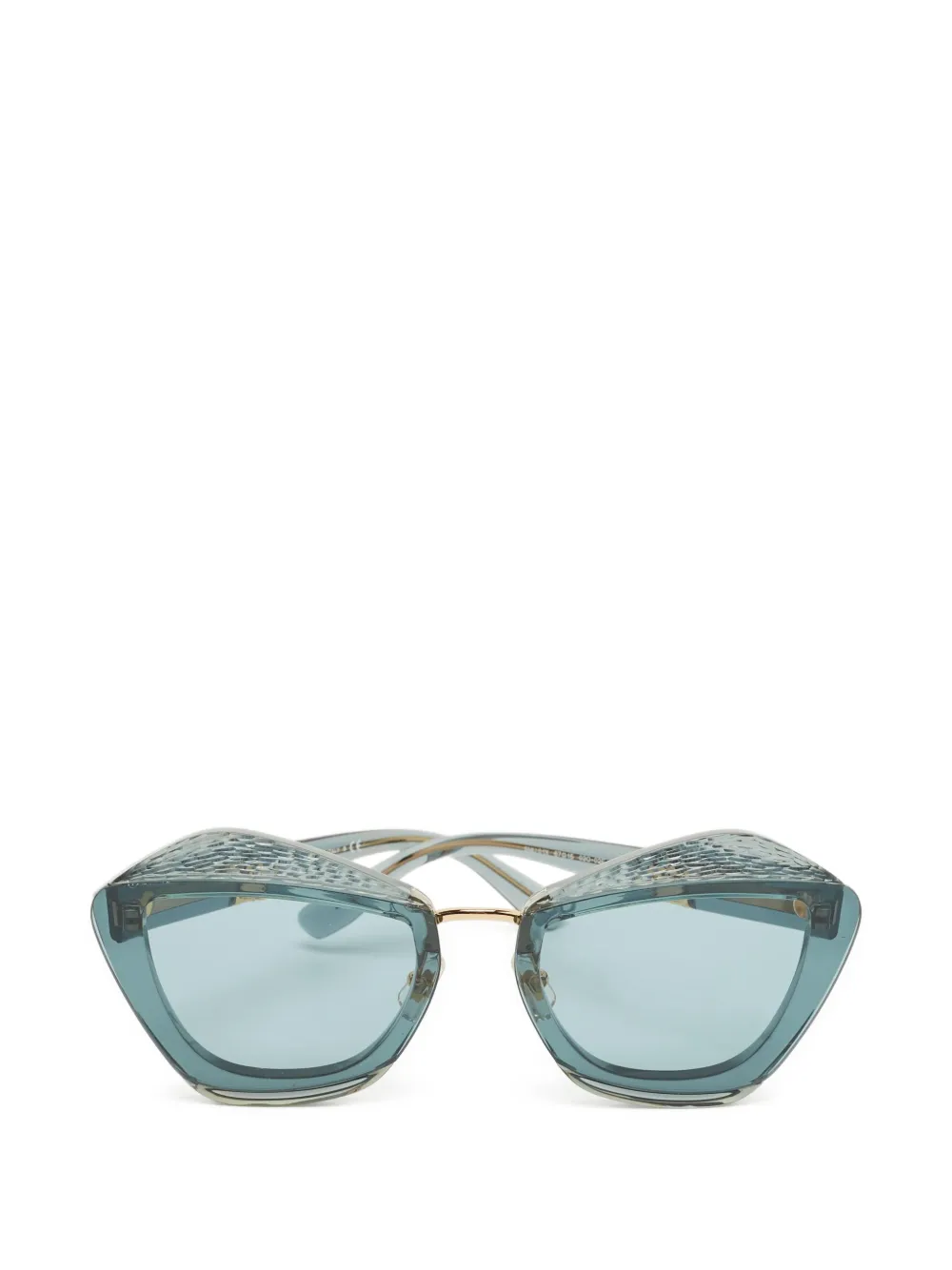 Miu Miu Pre-Owned cat-eye-frame sunglasses - Blu