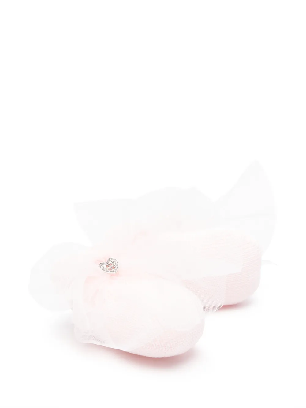 Monnalisa Babyschoentjes met harttule Roze