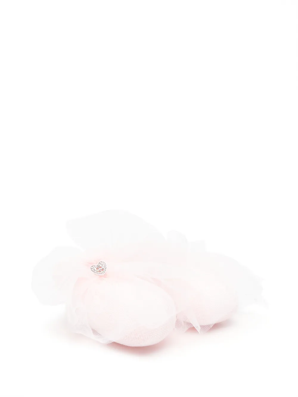 Monnalisa Babyschoentjes met harttule Roze