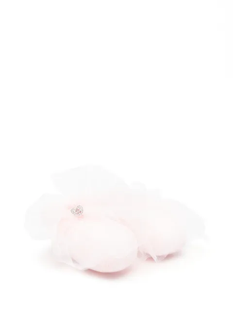 Monnalisa zapatos primeros pasos de tul con motivo de corazón