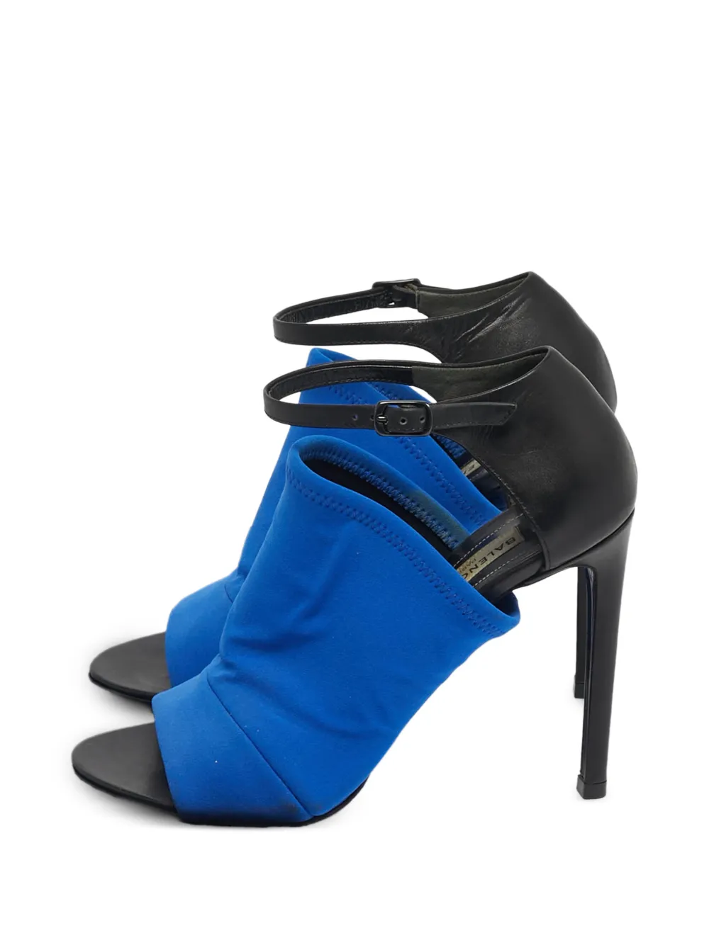 Balenciaga Pre-Owned Glove ankle-strap leather sandals - Blau