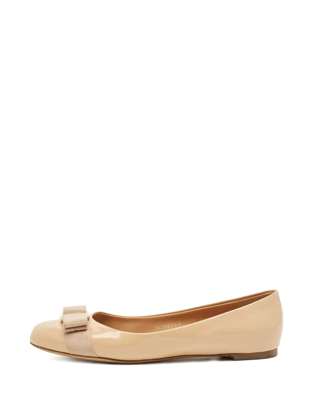 Ferragamo Pre-Owned Varina bow ballet flats - Nude