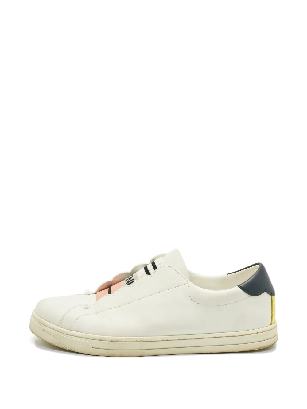 Fendi Pre-Owned leather sneakers - Bianco