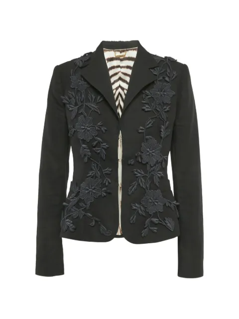Roberto Cavalli Vintage blazer à fleurs appliquées